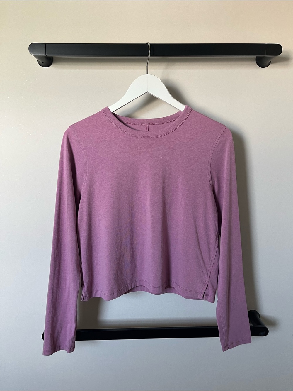 lululemon athletica Long Sleeve Crew Tee in Mauve